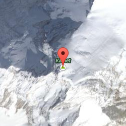 Map showing the location of Kamet (7,756 m)