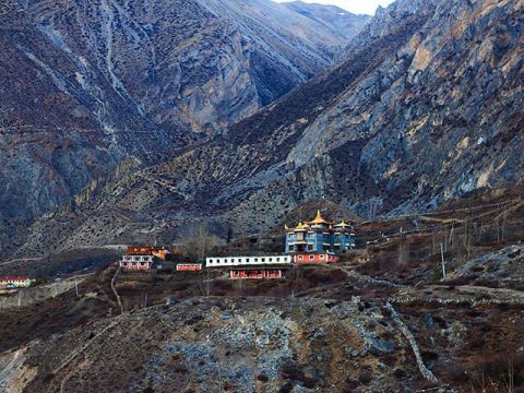 Buddhist Gumba Near Muktinath Temple, Hrs Muktinath Helicopter Tour From Pokhara