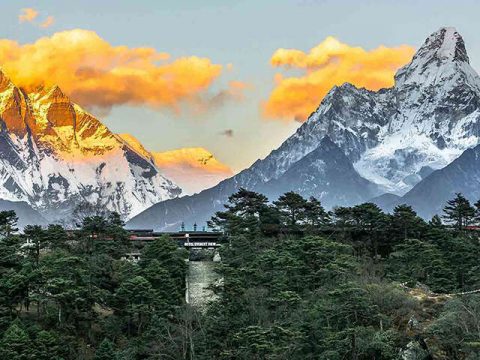 View from Everest View Hotel, Days Luxury Everest View Trek With Everest Heli Tour