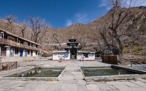 Kunda infront of Muktinath Temple, Days Muktinath Overland Tour Package