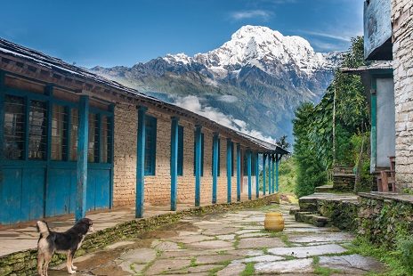 Tourist Lodge In Nepal Himalayas, Ama Dablam