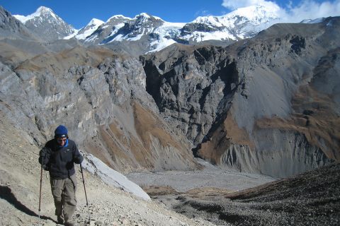 Climbing to High Camp, Annapurna Circuit with Tilicho Lake Trek - 25 Days