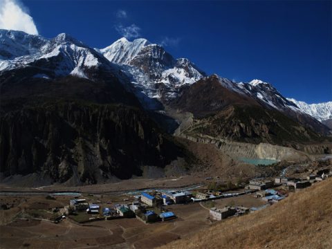 View of Manang, Annapurna Trek
