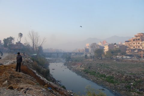 Verschmutzes  Kathmandu, Bagmati River