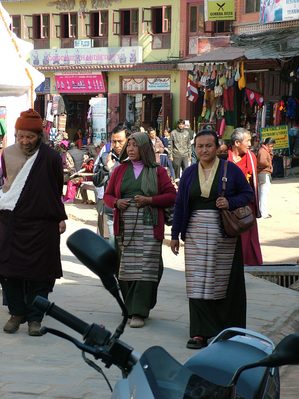Boudhanath Women Walking, Boudhanath