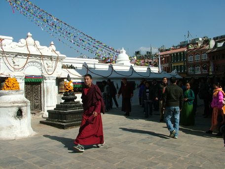 Buddhist Monks Boudhanath, Boudhanath
