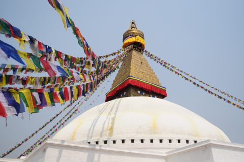 Prayer Flags around Boudhanath Stupa, Boudhanath
