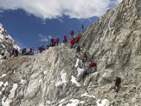 Hikers At Cho La Pass - Nepal Himalayas, Cho La