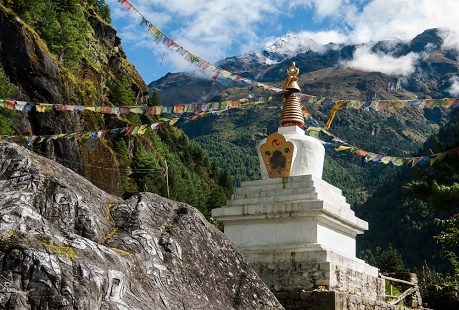 Buddhist Stupa @ Annapurna - Central Nepal, Dhampus