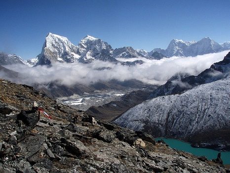 Cholatse & Taboche With Dudh Pokhari - Nepal Himalayas, Dudh Pokhari