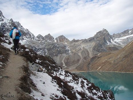 Trail Above Dudh Pokhari - Gokyo Nepal, Dudh Pokhari