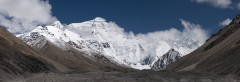 Looking South At The North Face Of Everest, Everest Base Camp