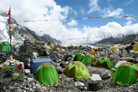 Colorful Tents at Everest Base Camp, Everest Base Camp & Ama Dablam Base Camp Trek - 15 Days