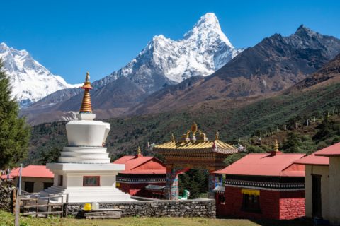 Tengboche Monastery with view Mt. Ama Dablam in the background, Everest Base Camp & Ama Dablam Base Camp Trek - 15 Days