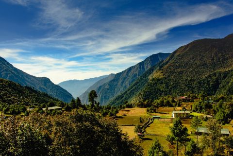 Beautiful views of valley near Phakding, Everest Base Camp Luxury Trek