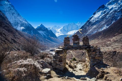 View on Himalaya mountains landscape, Everest Base Camp Trek 12 Days
