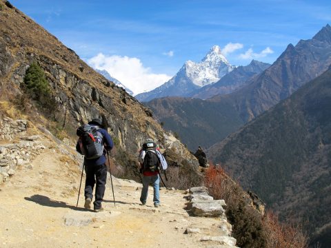 Trekking to Base Camp, Everest South Face Expedition 2014