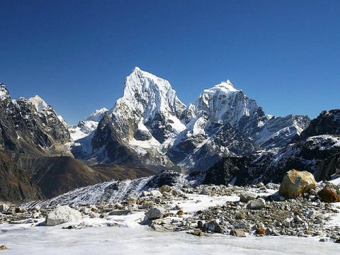 Cholatse and Taboche from Gokyo, Everest Trek