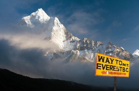 Way to Everest Base Camp Sign, Everest View Luxury Trek