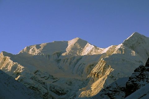 Central Nepal - View Annapurna III & Gangapurna, Gangapurna Lake