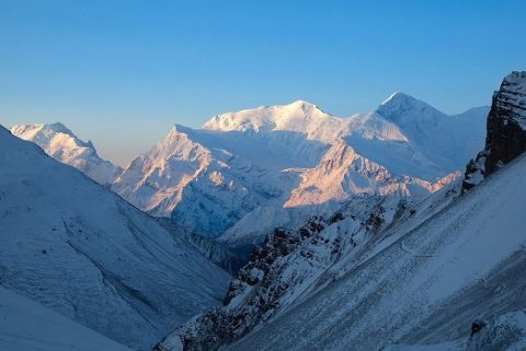 Sunrise Over Gangapurna & Annapurna III From Thorong High Camp, Gangapurna Lake