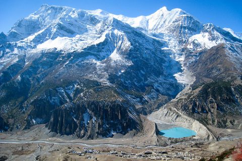 View Gangapurna Glacier - Manang Nepal, Gangapurna Lake