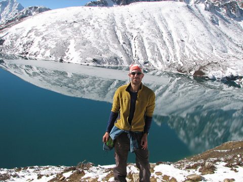 Hiker At Gokyo Lake - Nepal, Gokyo Lakes