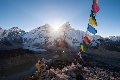 Sunrise Over Mount Everest From Kala Patthar, Gokyo Ri
