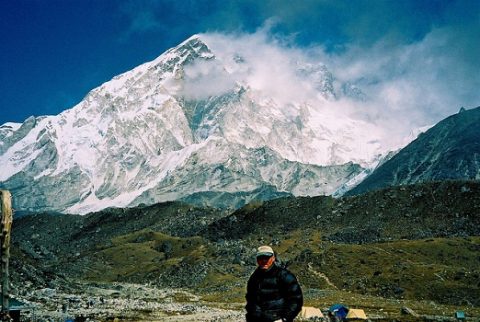 Hiker At Gorak Shep - Nepal Himalayas, Gorak Shep