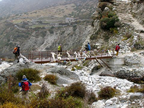 Through Dingbuche to Pangbuche - Island Peak Base Camp Nepal, Imja Tse