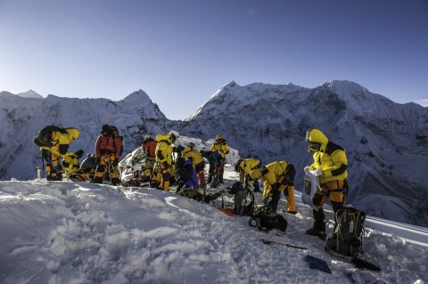 Preparing the equipment before our climb, Island Peak & Everest 18 Days