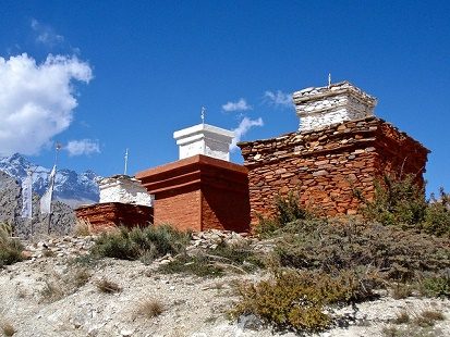 Stone Cairns Near Jomsom - Annapurna Nepal, Jomsom