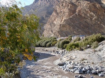 View Stream Through Jomsom - Nepal, Jomsom