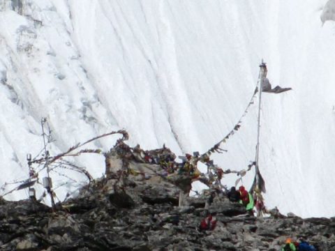 Prayer Flags Adorn Summit of Kala Patthar, Kala Patthar