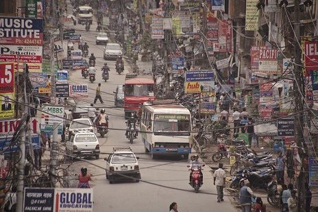 Kathmandu City Street View In Nepal, Kathmandu