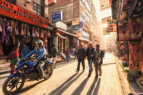 Kathmandu City Street View In Nepal, Kathmandu