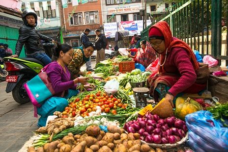 Kathmandu Historic Center - Fruit Vendor, Kathmandu