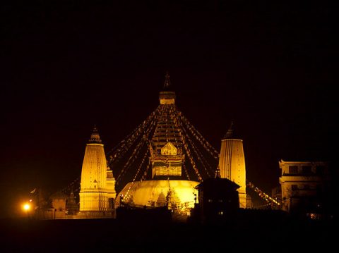 Swayambhunath at Night, Kathmandu