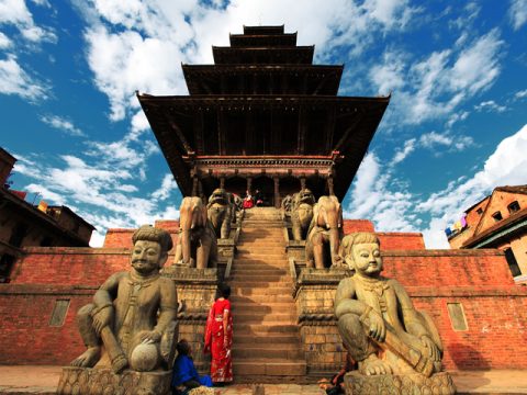 Old Buddhistic Statues on Bhaktapur Square  Kathmandu, Nepal, Kathmandu All Inclusive 4 Day Escape