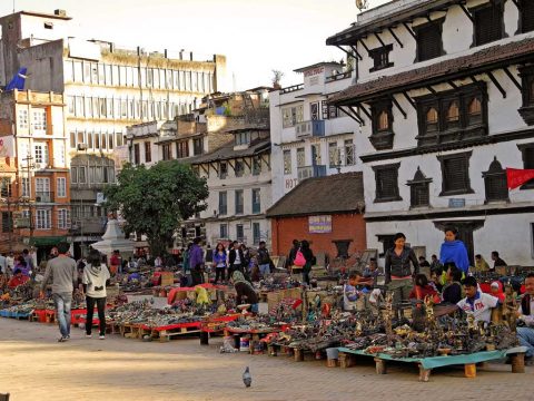 Vendors at Basantpur Chowk, Kathmandu All Inclusive 4 Day Escape
