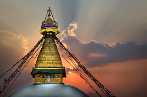 Boudhanath Stupa at Sunset, Kathmandu Day Tour
