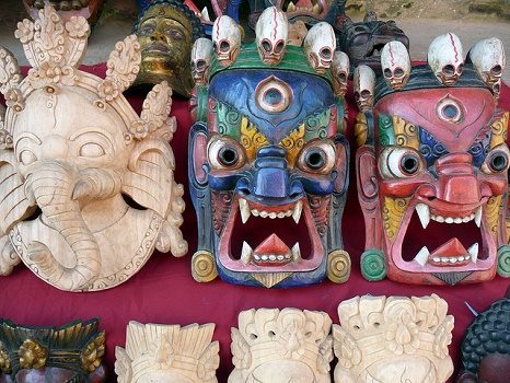 View Masks In Changu Narayan - Kathmandu Valley Nepal, Kathmandu Valley
