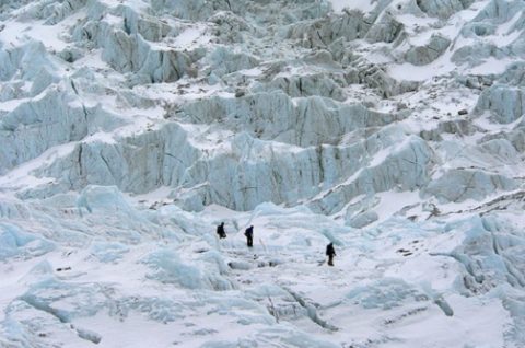 Heading Up Khumbu Icefall, Khumbu Glacier