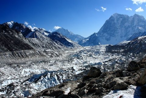 View Khumbu Icefall - Nepal Himalayas, Khumbu Glacier