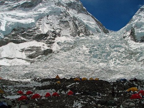 Camp At Khumbu Icefall - Nepal Himalayas, Khumbu Icefall