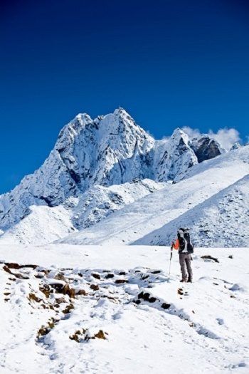 Hiking In Nepal Himalayas, Khumbutse