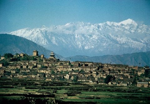 Kirtipur with the Himalaya in the Background, Kirtipur