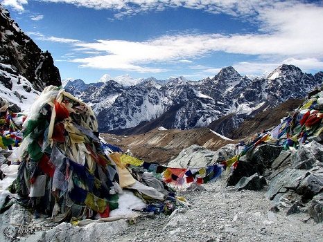 Kongde Ri From Cho La Pass - Nepal Himalayas, Kongde Ri