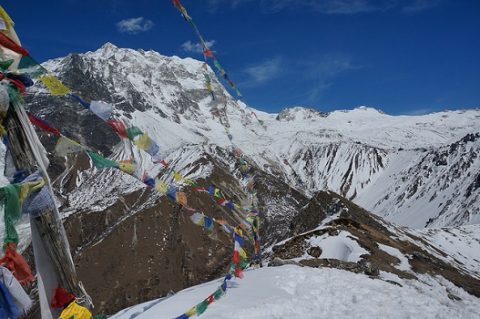 Prayer Flags At Kyanjin Ri Viewpoint - Langtang Nepal, Kyanjin Gompa