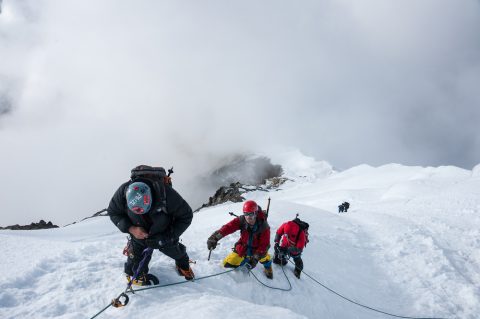Climbers on way to summit of Lobuche, Lobuche Peak 18 Days